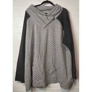 Maurices Jacket Women's 3 (24/26w) Gray Black‎ Polka Dots Pockets Plus Size